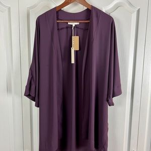 NWT Monk & Lou Plum Aika Kimono Cardigan S